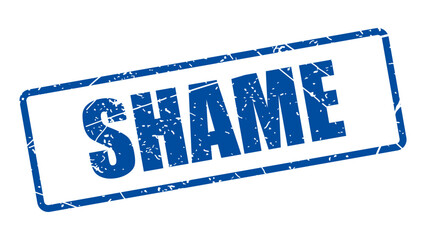 Shame stamp with grunge texture