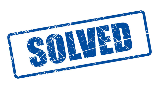 Solved stamp with grunge texture