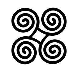 Symmetrical Spiral Abstract Logo for logo icon web graphic. vector illustration.