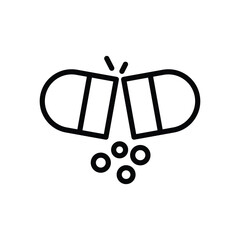 An open capsule with pellets