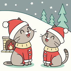 santa claus and snowman