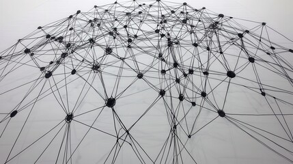 Abstract Network of Connected Nodes in a Flowchart Diagram