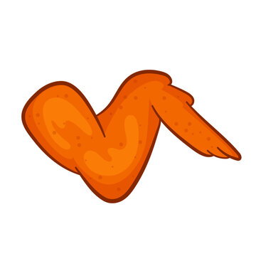 chicken wing vector logo icon flat design