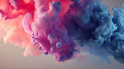 Obraz premium Colorful Swirling Smoke in Shades of Pink and Blue Creating an Abstract Composition for Artistic Backgrounds and Creative Projects