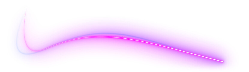 Abstract futuristic glowing neon laser line curve. Light trail wave, style optic fiber, digital artworks in PNG.