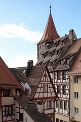 Half-timbered Houses In Nuremberg, Germany. 