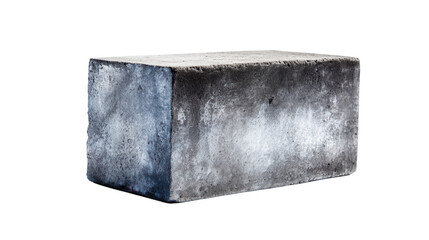 Concrete block isolated on transparent background