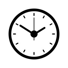 clock on a white background