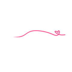 Hand Drawn heart Arrow PINK line