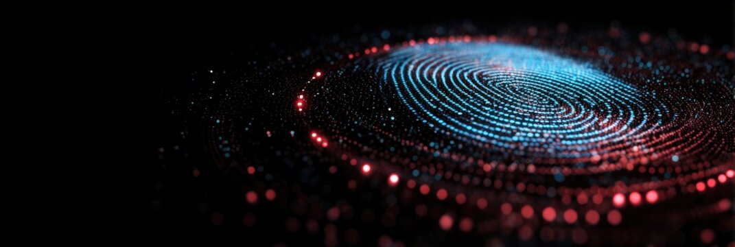 Abstract fingerprint design with vibrant colors