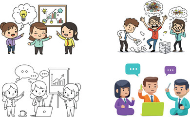 Office teamwork brainstorming