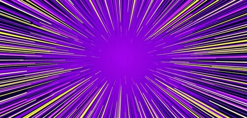 Purple radial burst background with manga-style speed lines forming a dynamic frame,  superhero,  design