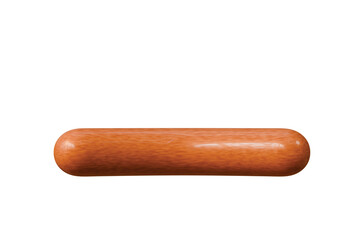 3d sausage icon. breakfast food concept. Minimal cartoon hotdog wiener frankfurter brat for food app banner. isolated on white background. 3d render.