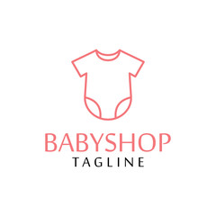 adorable baby clothing onesie for a babyshop logo design