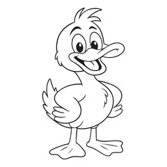 Funny duck cartoon vector