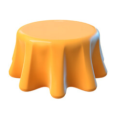 tablecloth, isometric, 3d, icon, clay, PNG, no background.