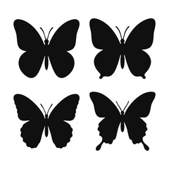 Butterfly Wings Moth Insect Silhouette Icons