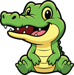 Alligator crocodile reptile cartoon animal wildlife nature predator swamp river zoo