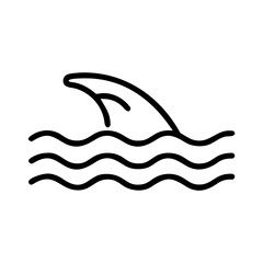 Obraz premium Outline vector of a blue wave on a black background