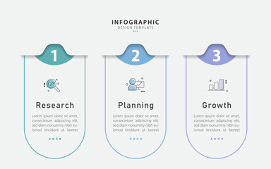 Business infographic template. 3 Step timeline journey. Process diagram, 3 options on white background, Infograph elements vector illustration.