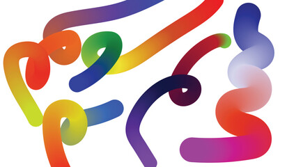 Vibrant rainbow swirls abstract design vector illustration scalable eps graphic vector