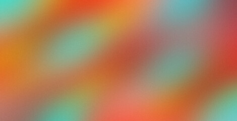 Orange blue grainy summer gradient background with smooth blur light glow texture for trendy web banner