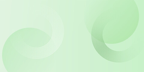 Minimalist soft Abstract Background in Gradient green and white Tones with Circles.