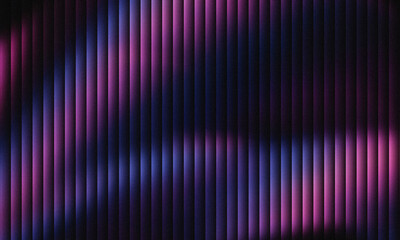 Vibrant ribbed glass gradient background with pink and blue luminous reflections, bold abstract light texture in dark modern tone