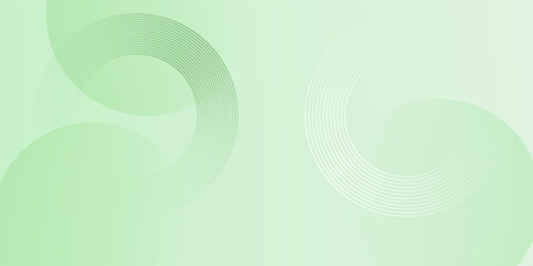 Minimalist soft Abstract Background in Gradient green and white Tones with Circles.