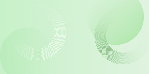 Minimalist soft Abstract Background in Gradient green and white Tones with Circles.