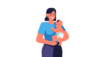 A Mother Holds Her Infant Child Depicting A Loving Bond And Tender Moment