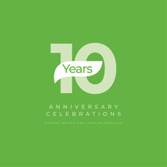 10 years anniversary celebrations logo concept