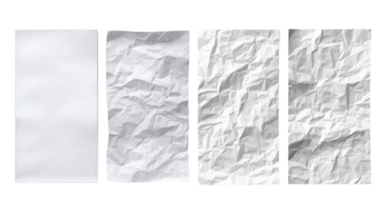 crumpled paper isolated on white