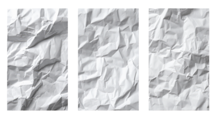crumpled paper isolated on white
