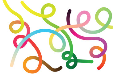 Abstract colorful swirling lines creating a dynamic and energetic design, perfect for background or graphic elements