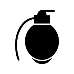 Minimal hand grenade silhouette vector clean military object weapon icon design
