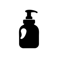 Minimal baby soap bottle silhouette vector clean skincare hygiene container vector illustration