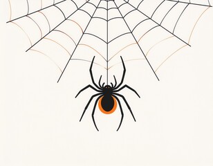 Araignée stylisée – illustration vectorielle minimaliste pour Halloween