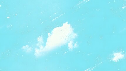 Fototapeta premium Bright cyan atmosphere displays scattered white cloud formations and fine particulate matter