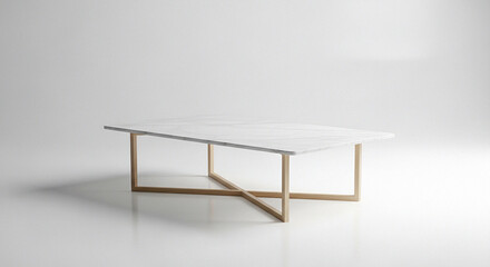 Modern Wood Coffee Table with Rounded Edges, Product Shot
