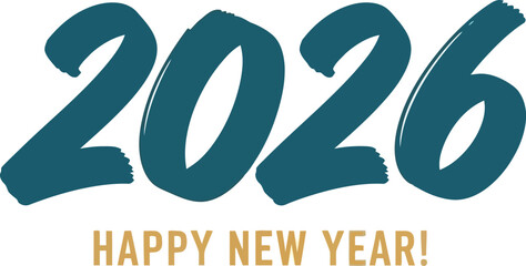 Happy new year 2026 vector illustration scalable eps icon celebration