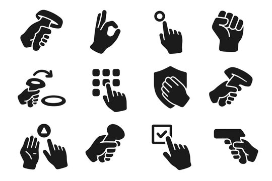 Vr button vector gesture icon navigation menu teleport icons hand interaction selection