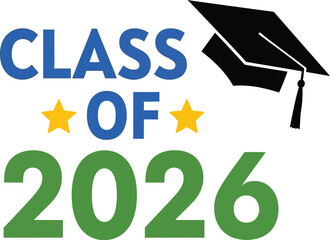 Bold blue 2026 happy new year vector graphic for festive celebrations