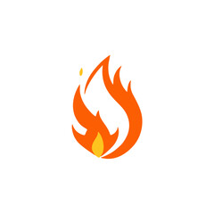 Black Fire and Flame Symbol Collection in Flat Vector Style for Logo Design, Graphic Elements, and Modern Decoration Purposes
