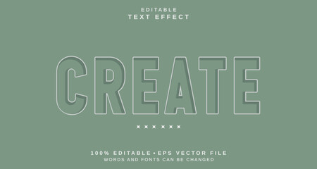 Editable text style effect - Create text style theme.