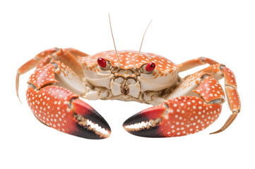 Cooked crab with orange spots, ready for a seafood meal