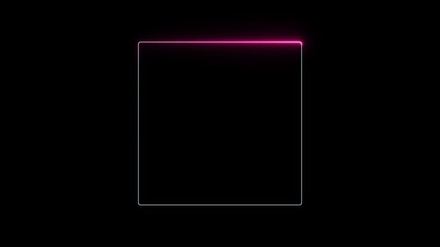Futuristic digital HUD cyber frame technology for video overlay templates. security hologram frame border 4k motion background.