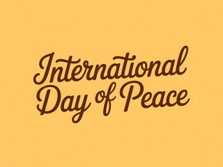 peace day message in elegant cursive font for international peace day