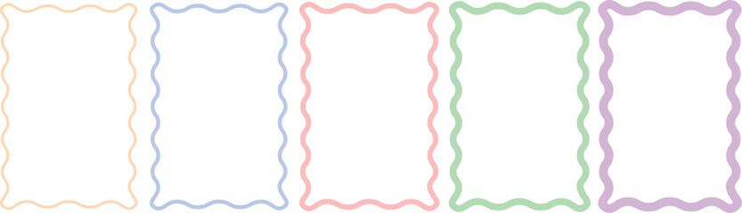 Colorful Rectangle line frame. Multi color Geometric outline frames collection. Rectangle borders frame. Picture Frames and Image Border