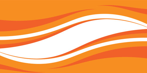 Vector orange line background curve element with white space for text and message design, overlapping layers, vector